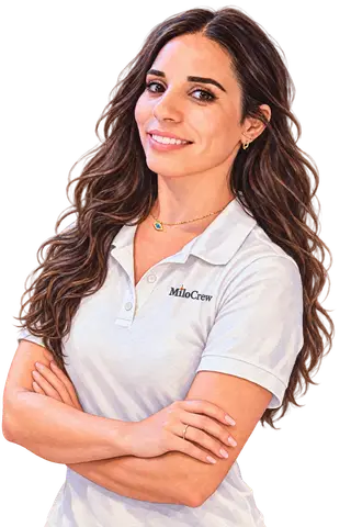 Retrato ilustrado de Milouda, responsable de MiloCrew